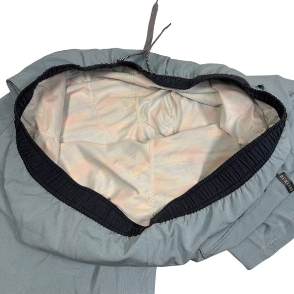 Burlebo Mens Performance Everyday Shorts Light Blue XXL Elastic Waist 8in Inseam - Picture 5 of 7